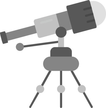 Teleskop. Web simgesi basit illüstrasyon