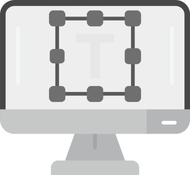 bilgisayar izleme simgesi, vektör illüstrasyonu
