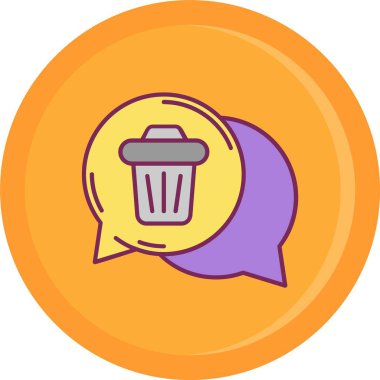 Çöp kutusu doldurulmuş vektör simgesi tasarımı