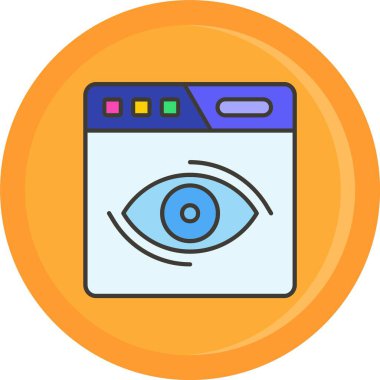 Göz simgesi. özet vektör illüstrasyonu