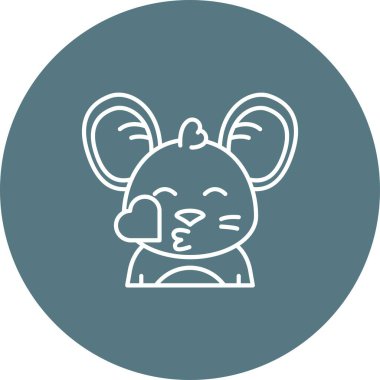 Şirin fare simgesinin vektör çizimi