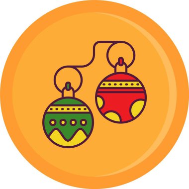 Noel balosu ikonu. vektör illüstrasyonu