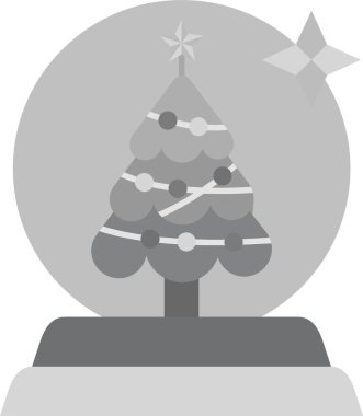 Noel ağacı simgesi, vektör illüstrasyonu