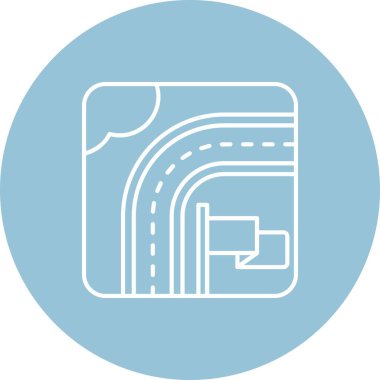 vektör yol simgesi illüstrasyonu