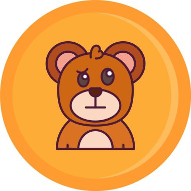 Eşsiz Ayı Vektör Satırı Simgesi