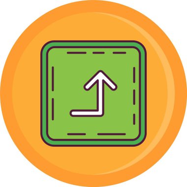 vektör Yönü düz simgesi