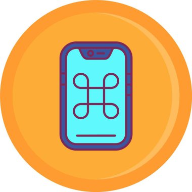 Cep telefonu simgesi, vektör illüstrasyonu