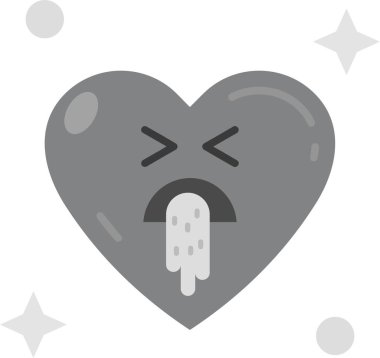 Kalp. Web simgesi basit illüstrasyon