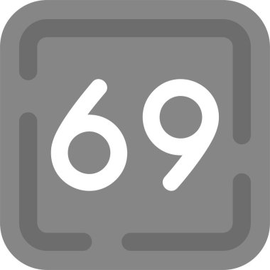 6696 simgesi, vektör illüstrasyonu, düz tasarım biçimi