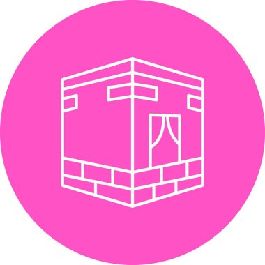 Benzersiz karton kutu vektör çizgisi simgesi