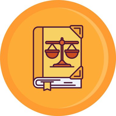 Bir kitabın bir simgesinin vektör illüstrasyonu