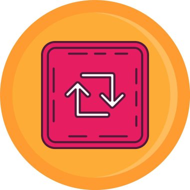 ok yönü sağ simge, vektör illüstrasyonu