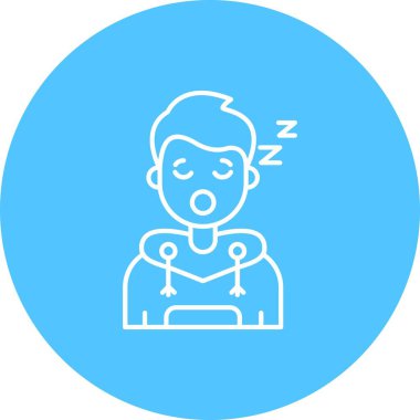 vektör adam uyuyor ico