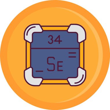 Eşsiz Kimyasal Yapı Vektörü Satır Simgesi