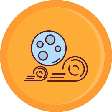 Bir top simgesinin vektör illüstrasyonu