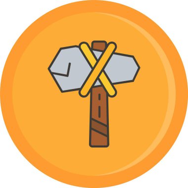 Balta simgesi. düz dizayn. vektör illüstrasyonu.