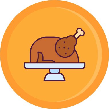 Kedi ve yemek ikonu. taslak kedi ve köpek maması kase vektör simgesi rengi düz izole