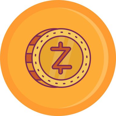 zentendz sikke vektör illüstrasyonu