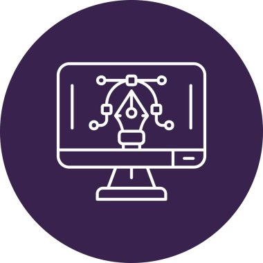 Bilgisayar simgesinin vektör illüstrasyonu