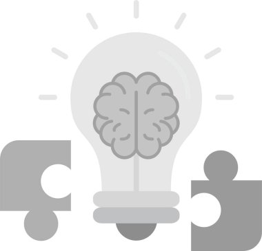 Beyin. Web simgesi basit illüstrasyon