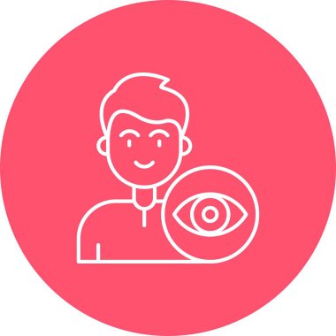 İnsan yüzü simgesinin vektör illüstrasyonu