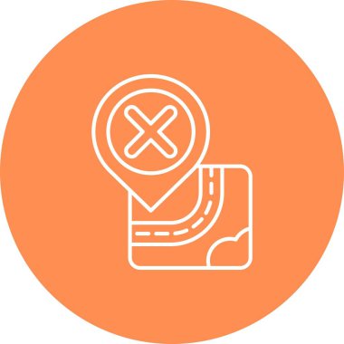 Yol trafik işareti simgesinin vektör illüstrasyonu