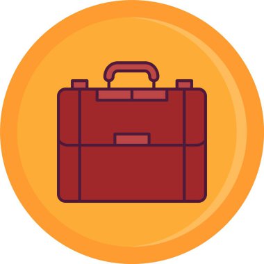 Çanta. Web simgesi basit illüstrasyon