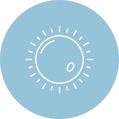 Eşsiz Güneş Vektör Çizgisi Simgesi