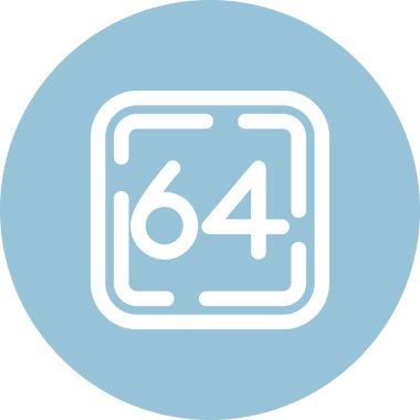 Bir 6 6 simgesinin vektör illüstrasyonu