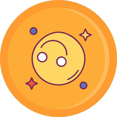 Bir ay simgesinin vektör illüstrasyonu