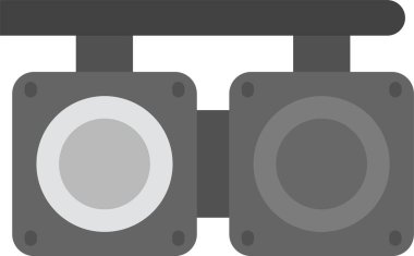 ses müzik simgesi düz biçimli