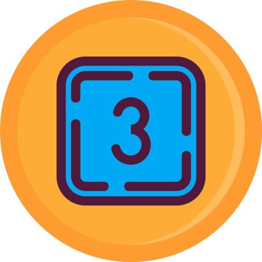 iki numaralı simge, basit vektör illüstrasyonu