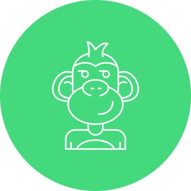 benzersiz maymun vektör çizgisi simgesi