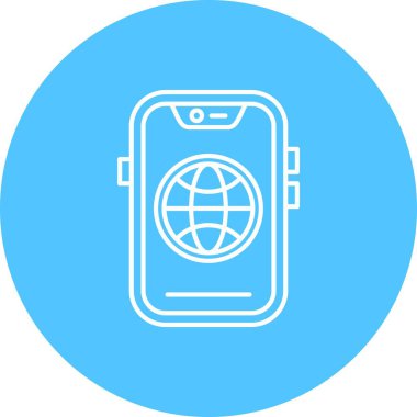 Benzersiz cep telefonu vektör simgesi