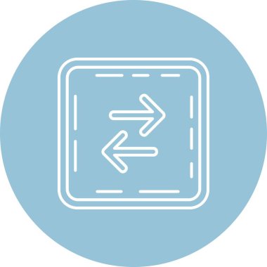 Güzel Sol Ok Satır Vektörü Simgesi