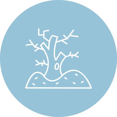 vektör ağacı simgesi, basit illüstrasyon