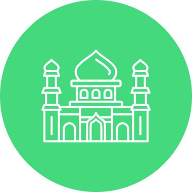 güzel cami vektör çizgisi simgesi