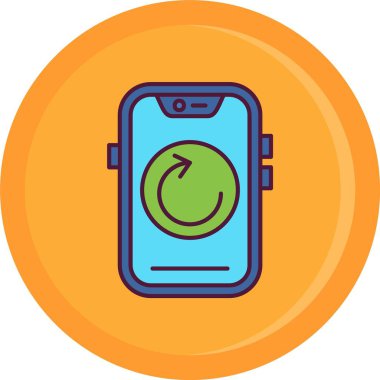 Mobil simgenin vektör illüstrasyonu