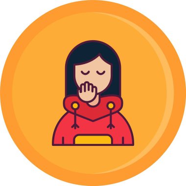 Kış ormanında kırmızı eşarplı bir kız