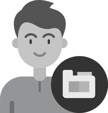 Paketli adam, illüstrasyon, beyaz arka planda vektör.