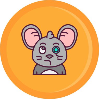 Fare sikkesi simgesi. beyaz arkaplanda izole edilmiş web tasarımı için para vektör simgesi çizgi filmi