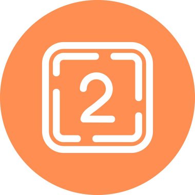 Kişisel proje için 2 sayı vektör simgesi modern basit vektör çizimi