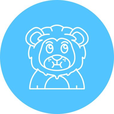 benzersiz ayıcık vektör çizgisi simgesi