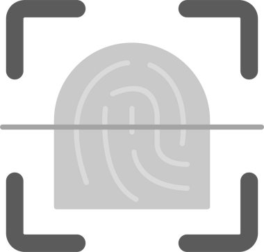 parmak izi ikonu vektör illüstrasyonu