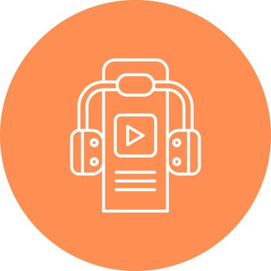 Benzersiz Radyo Vektör Satırı Simgesi