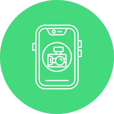 Eşsiz akıllı kamera vektör çizgisi simgesi