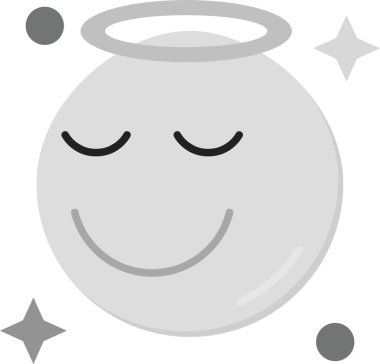 Yıldızlı ve aylı mutlu yüz