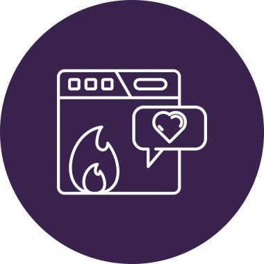 ateş simgesi soyut arkaplanda izole edildi