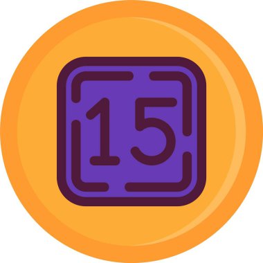 Bir sayı simgesinin vektör illüstrasyonu