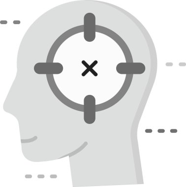 Beyin. Web simgesi basit illüstrasyon